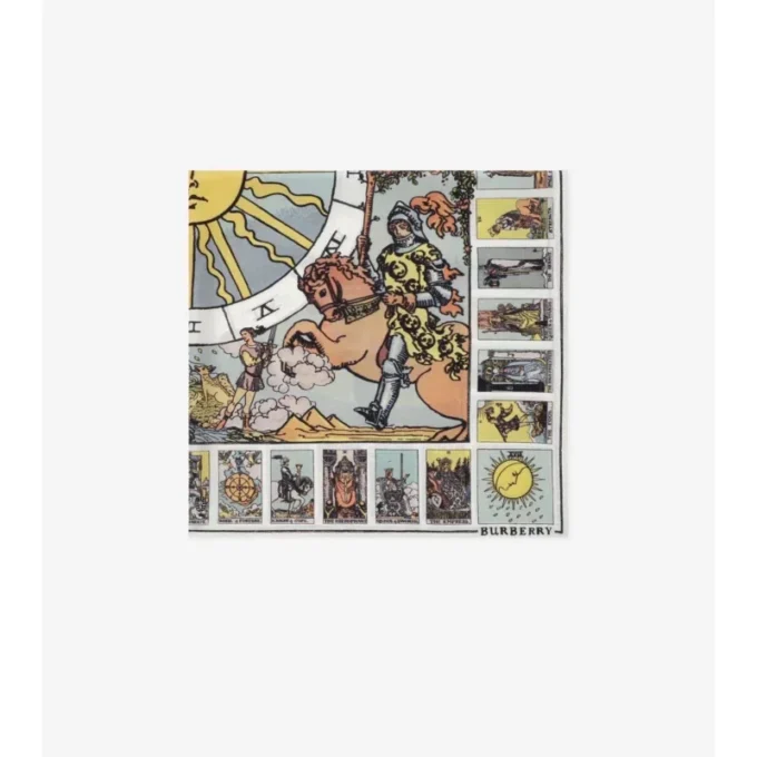 Pañuelo de seda con motivos del tarot Pañuelo de seda con motivos del tarot
