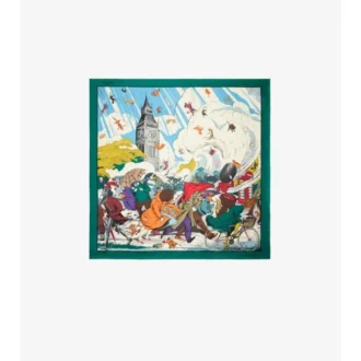 Pañuelo de seda «Raining Cats and Dogs»