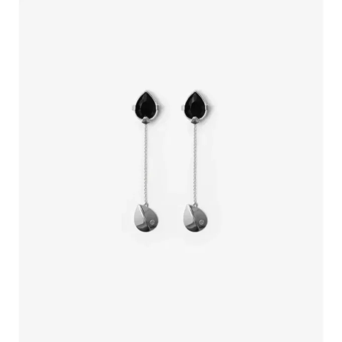Pendientes con colgante de escudo de ónix Pendientes con colgante de escudo de ónix