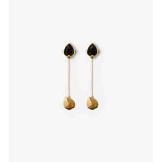 Pendientes con colgante de escudo de ónix