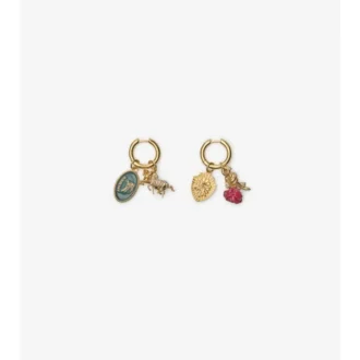 Pendientes de aro con dijes 