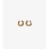 Pendientes de aro huecos con pavé Pendientes de aro huecos con pavé