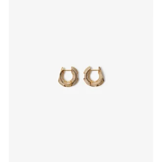 Pendientes de aro huecos con pavé