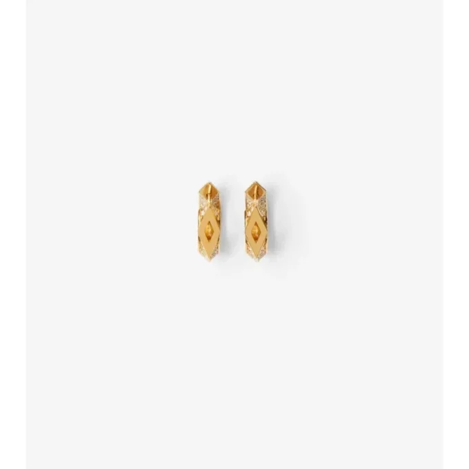 Pendientes de aro huecos con pavé Pendientes de aro huecos con pavé