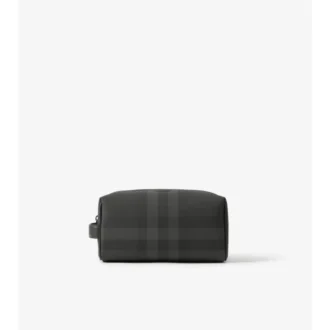 Pochette de voyage en cuir et estampé Burberry
