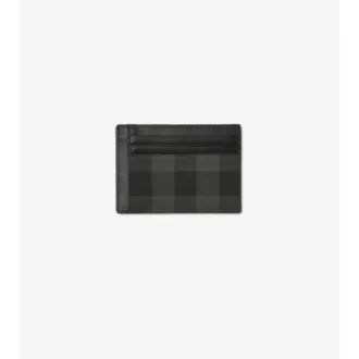 Portatarjetas con clip para billetes a cuadros