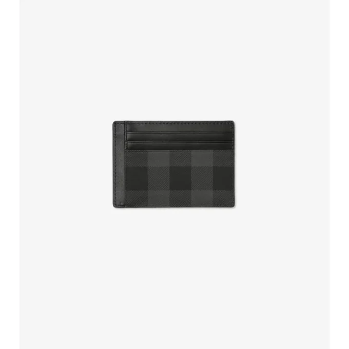 Portatarjetas con clip para billetes a cuadros Portatarjetas con clip para billetes a cuadros