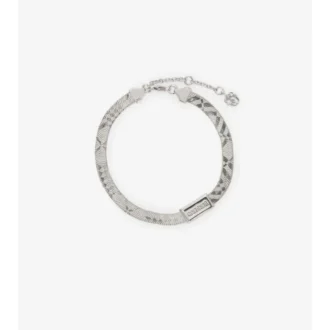 Pulsera con estampado de cuadros grabado 