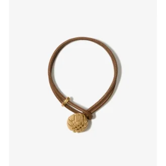 Pulsera de piel con granulado a cuadros 