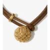 Pulsera de piel con granulado a cuadros Pulsera de piel con granulado a cuadros