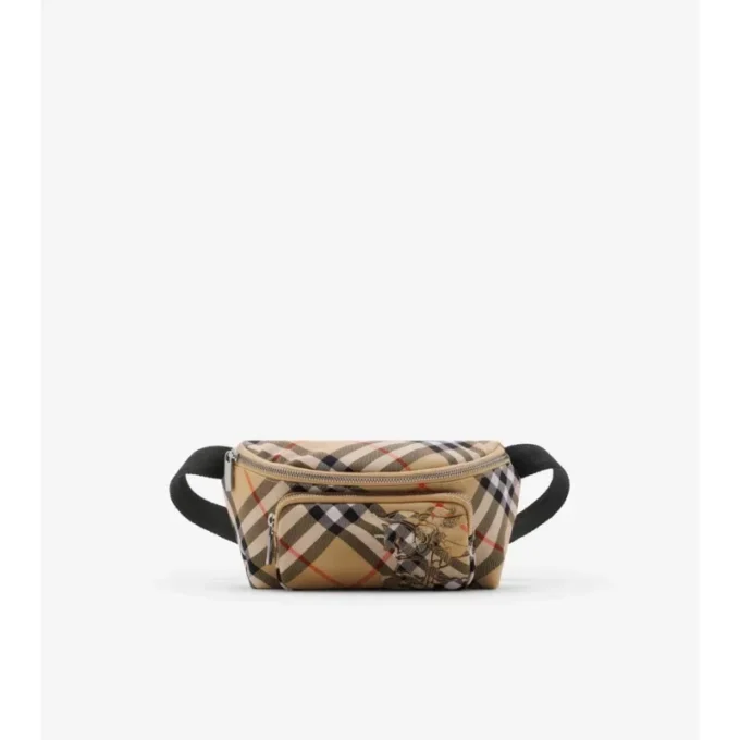 Riñonera con estampado de cuadros pequeños
