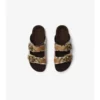 Sandalias Urchin de piel con estampado de pitón 
