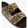 Sandalias Urchin de piel con estampado de pitón 