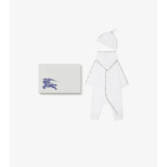 Set de regalo de tres piezas para bebé de algodón elástico