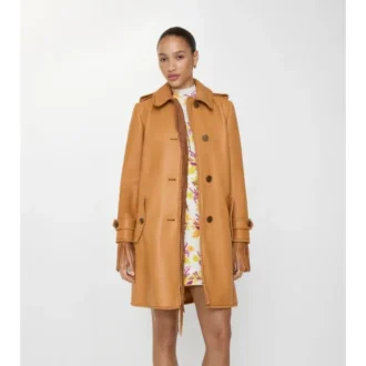 Short Fringed Leather Car Coat Short Fringed Leather Car Coat