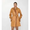 Short Fringed Leather Car Coat