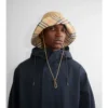 Sombrero de gabardina con ala a cuadros Sombrero de gabardina con ala a cuadros