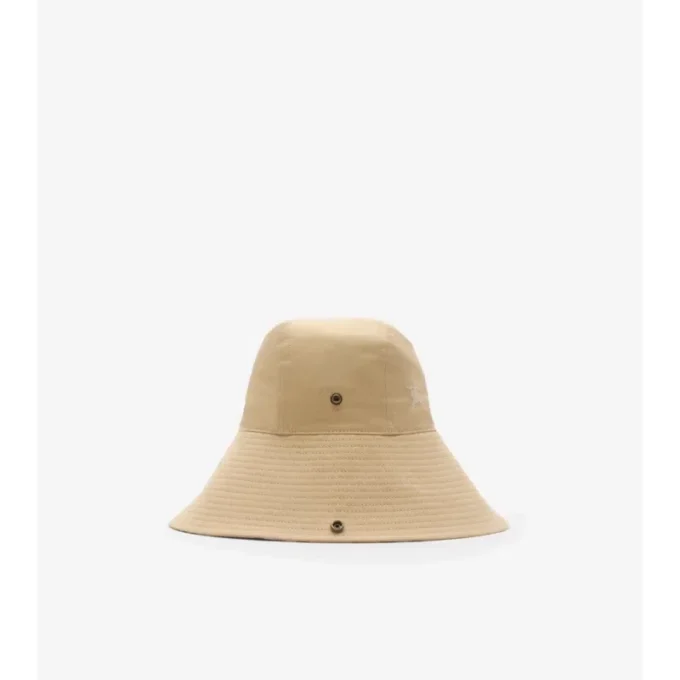 Sombrero de gabardina con ala a cuadros Sombrero de gabardina con ala a cuadros