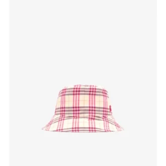 Sombrero de pescador de algodón a cuadros