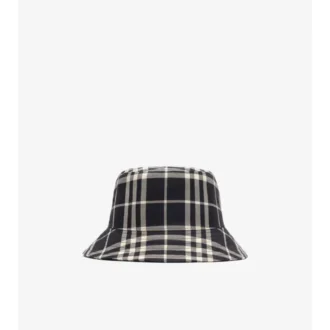 Sombrero de pescador de algodón con estampado de cuadros