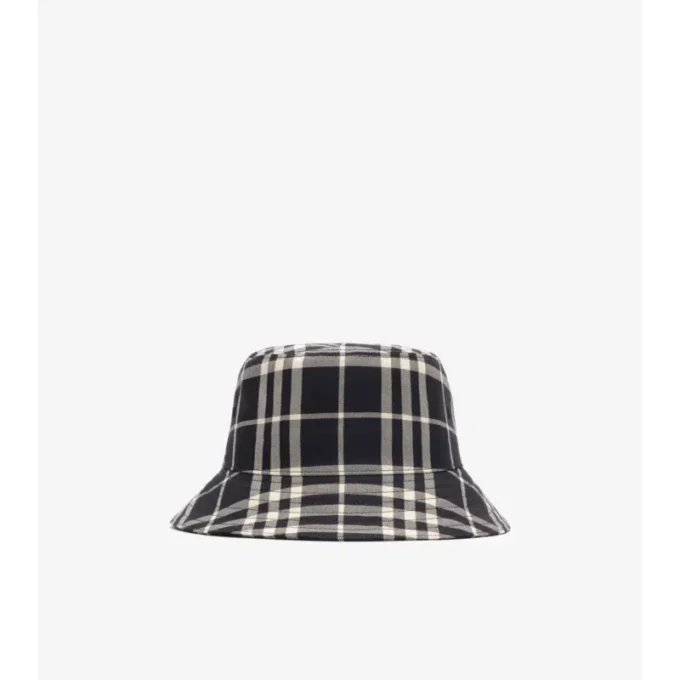 Sombrero de pescador de algodón con estampado de cuadros Sombrero de pescador de algodón con estampado de cuadros