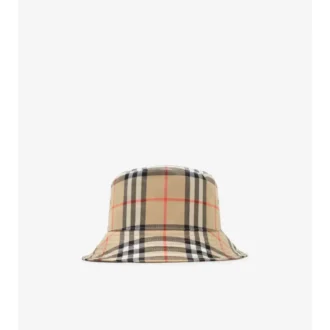 Sombrero de pescador de algodón con estampado de cuadros