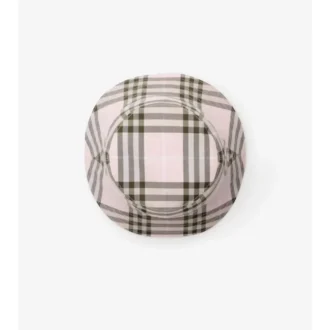Sombrero de pescador de algodón con estampado de cuadros