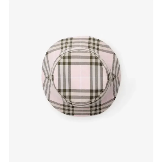 Sombrero de pescador de algodón con estampado de cuadros