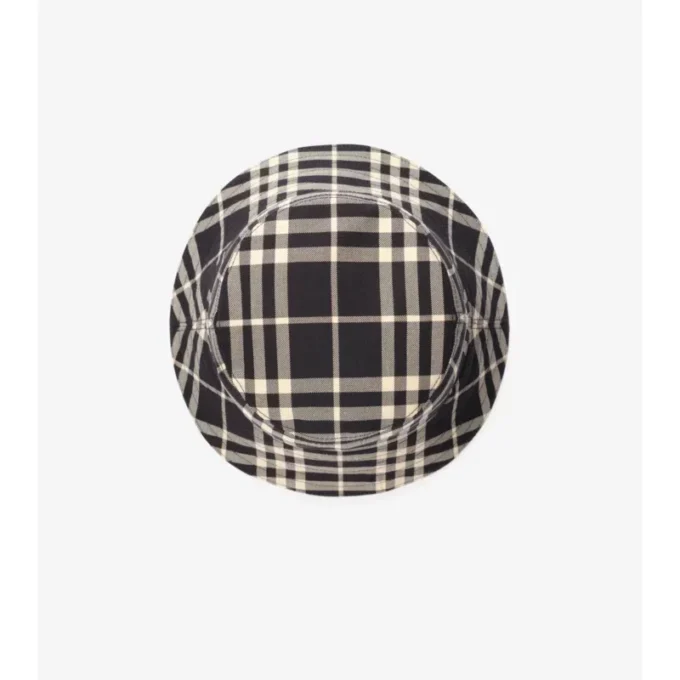 Sombrero de pescador de algodón con estampado de cuadros Sombrero de pescador de algodón con estampado de cuadros