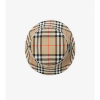 Sombrero de pescador de algodón con estampado de cuadros