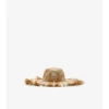 Sombrero de sol con efecto rafia y sello Knight