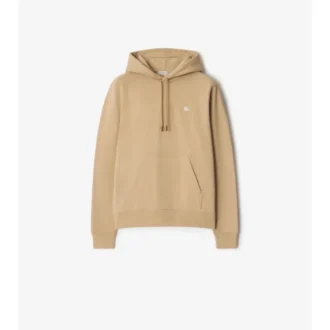 Sudadera con capucha de algodón con el sello del caballero