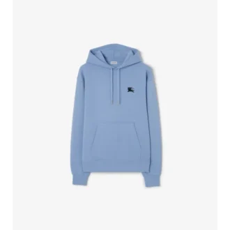 Sudadera con capucha de algodón con el sello del caballero