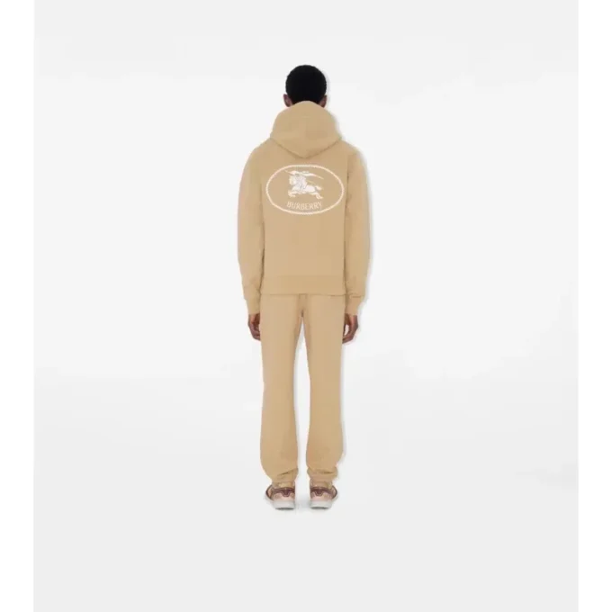 Sudadera con capucha de algodón con el sello del caballero Sudadera con capucha de algodón con el sello del caballero