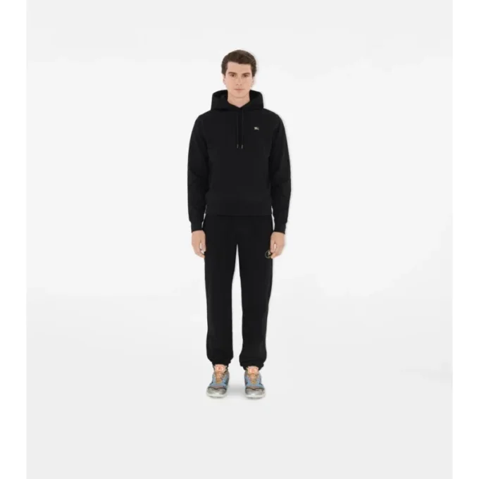 Sudadera con capucha de algodón con el sello del caballero Sudadera con capucha de algodón con el sello del caballero