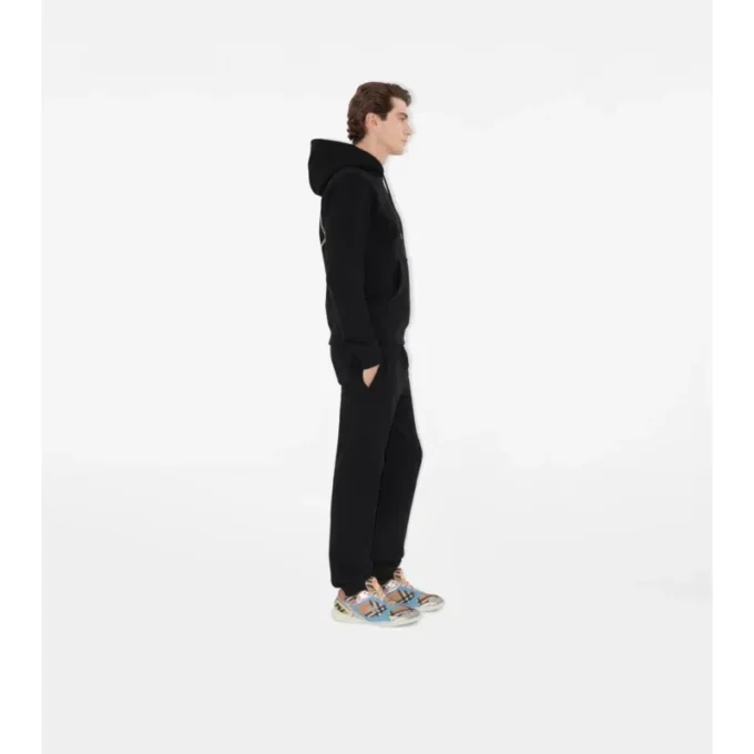Sudadera con capucha de algodón con el sello del caballero Sudadera con capucha de algodón con el sello del caballero