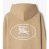 Sudadera con capucha de algodón con el sello del caballero Sudadera con capucha de algodón con el sello del caballero