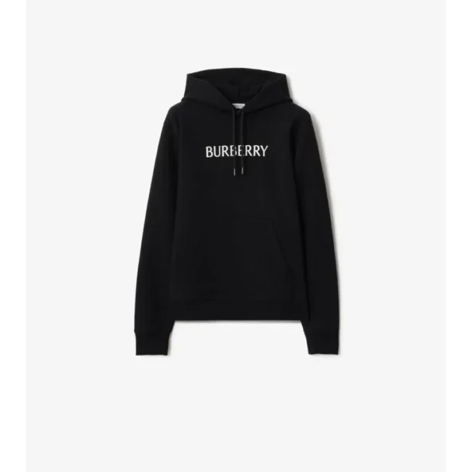 Sudadera con capucha de algodón con logotipo Sudadera con capucha de algodón con logotipo