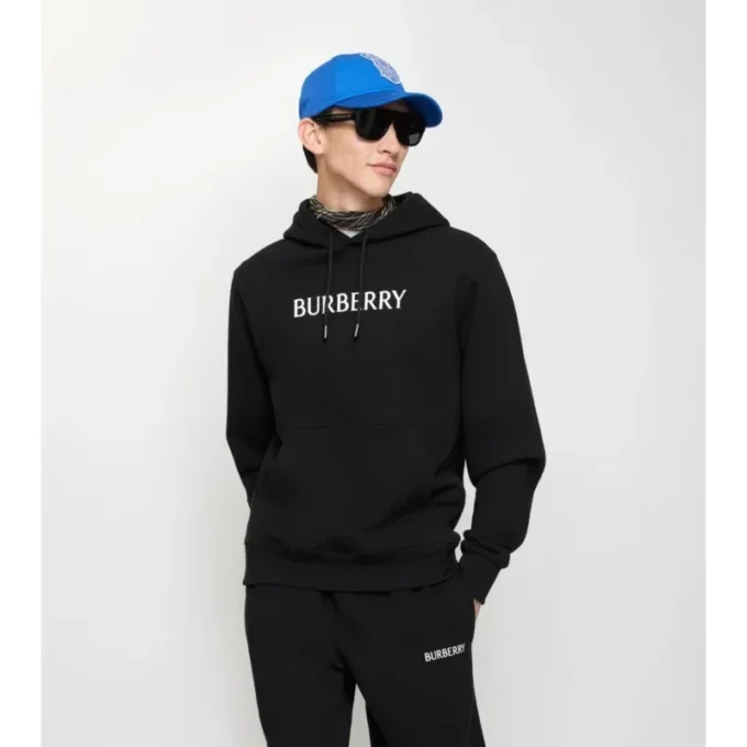 Sudadera con capucha de algodón con logotipo Sudadera con capucha de algodón con logotipo
