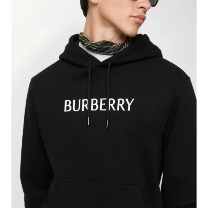 Sudadera con capucha de algodón con logotipo Sudadera con capucha de algodón con logotipo