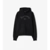 Sudadera con capucha de algodón con logotipo gótico Sudadera con capucha de algodón con logotipo gótico