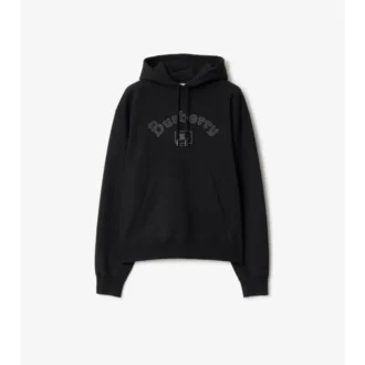 Sudadera con capucha de algodón con logotipo gótico