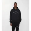 Sudadera con capucha de algodón con logotipo gótico Sudadera con capucha de algodón con logotipo gótico