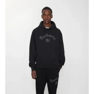 Sudadera con capucha de algodón con logotipo gótico