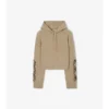 Sudadera con capucha de lana y cachemira con parches de cuadros
