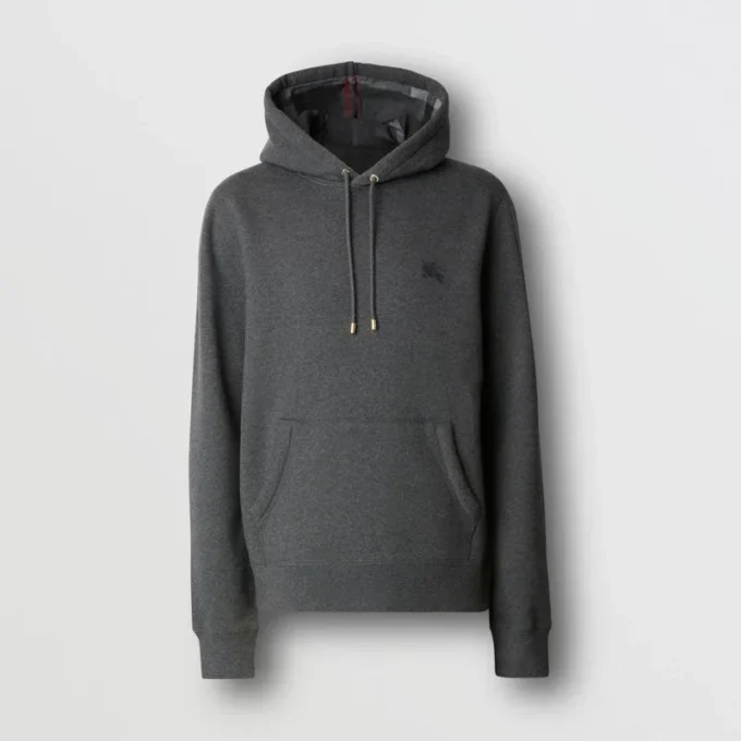 Sudadera con capucha de mezcla de algodón EKD bordada