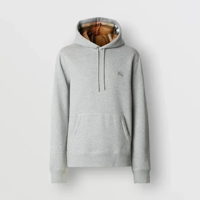 Sudadera con capucha de mezcla de algodón EKD bordada