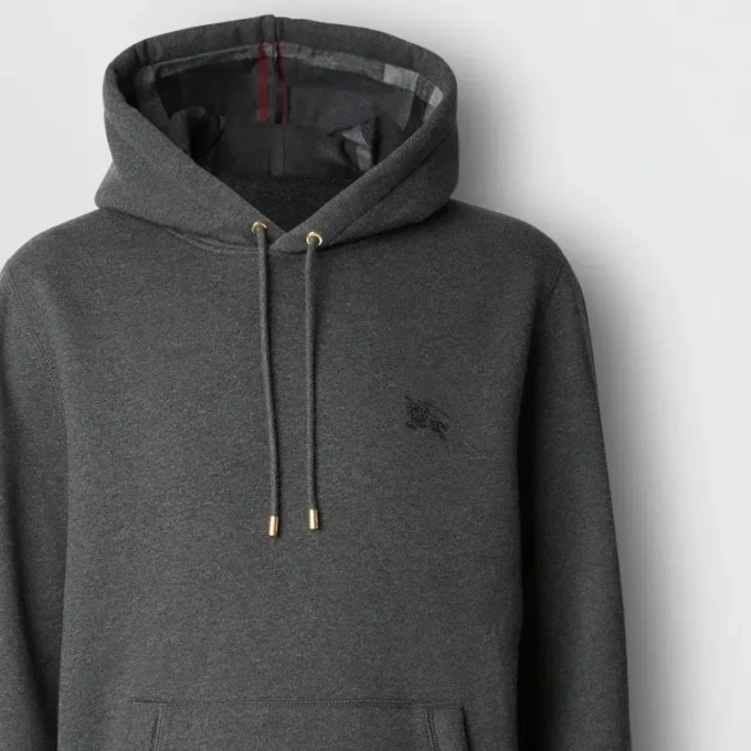 Sudadera con capucha de mezcla de algodón EKD bordada