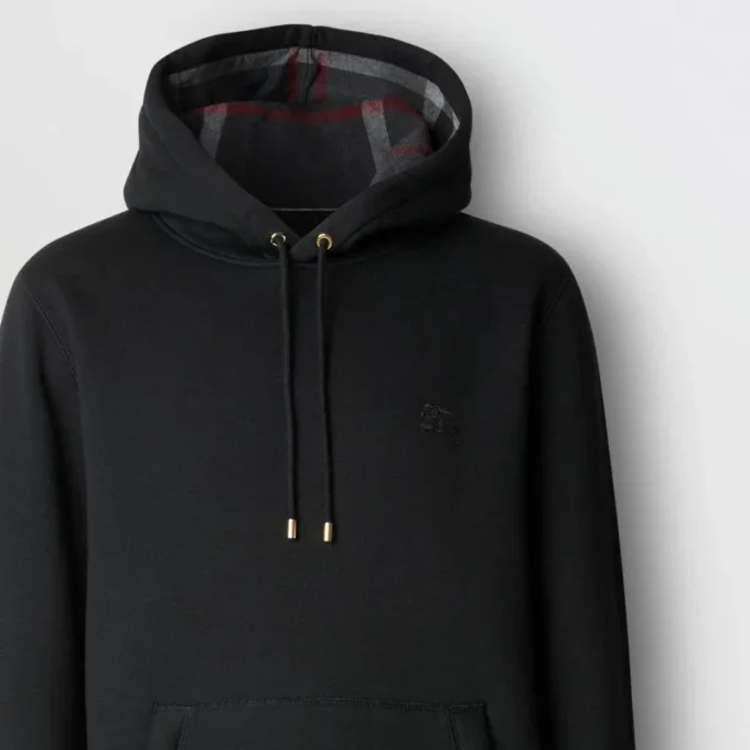 Sudadera con capucha de mezcla de algodón EKD bordada