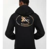 Sudadera con capucha y cremallera de algodón con estampado de caballero a cuadros Sudadera con capucha y cremallera de algodón con estampado de caballero a cuadros